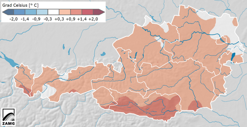 Temperaturabweichung Frühling 2015