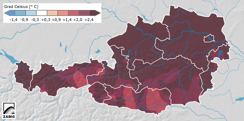 Temperaturabweichung Winter 2015/16